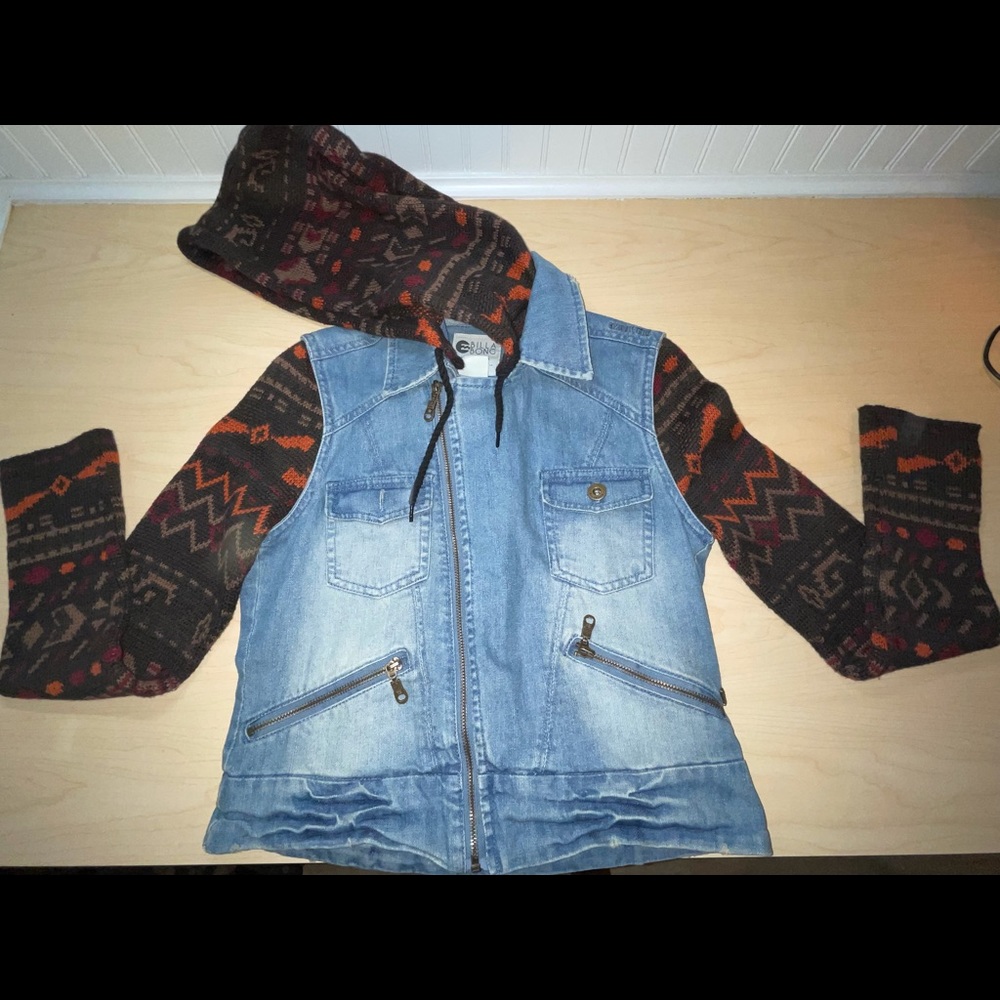 Jean Jacket w/ fun sleeves